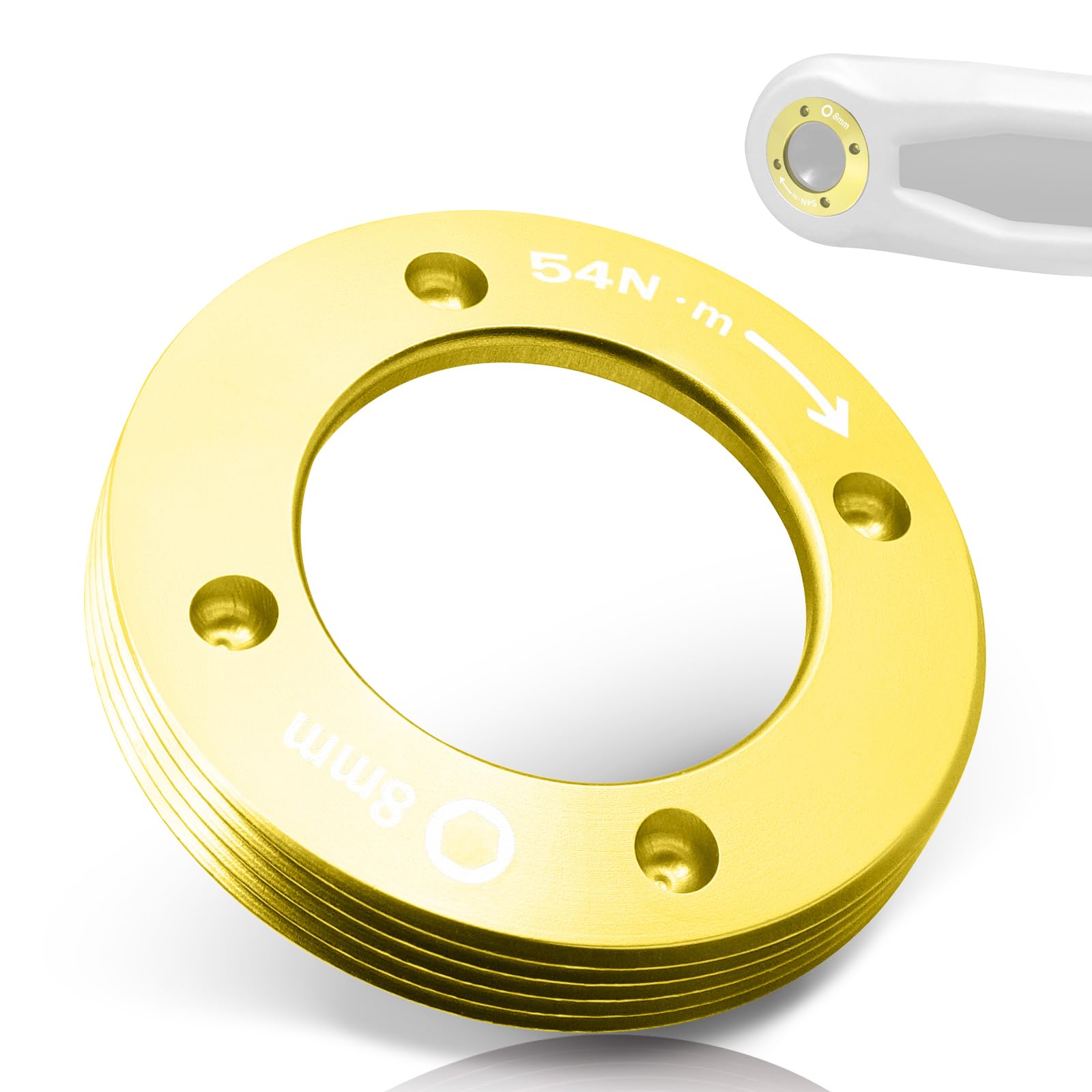 GodLOL Bicycle Crank Arm Cap Kit Dub Crank Cover Bolt for SRAM NX/GX/Force/XX1/AXS | 7075 Aluminum & Titanium Alloy | Anti-Detachment Design | 7 Colors (Gold Titanium)