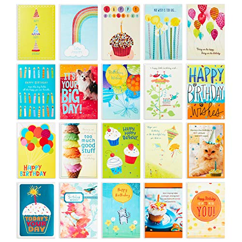 Hallmark Birthday Cards Assortment, 20 Cards with...