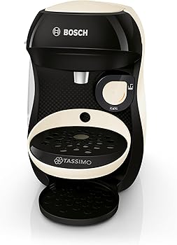 Bosch - Cafetera Tassimo Happy Friendly, Hasta 70 bebidas, OneTouch, INTELLIBREW™, Beige, TAS107E5