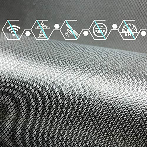ZCVB Tejido Anti-Radiación para Ropa Paño Protector Conductor De Faraday Bloqueo De Señal EMF emi RF RFID para Tarjeta De Crédito Wallet Antirrobo Material De Protección,5m/196.85in Cover