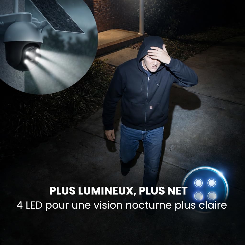 Daewoo Security Pack Alarme Maison Connectée WiFi/GSM Touch 7" AM502L - sans Abonnement, Caméra Intérieure & Extérieure Solaire Full HD, 7 Détecteurs, Compatible Alexa & Google Home, Sirène