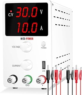 DC Power Supply Adjustable Variable 3Digital LED Display Adjustable Regulated Switching Power Supply Digital (30V 10A)