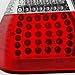 AKKON - For 2002 2003 2004 2005 BMW E46 3-Series 325i | 325xi | 330i | 330xi Sedan LED Red Clear Taillights Lamp Left+Right Pair