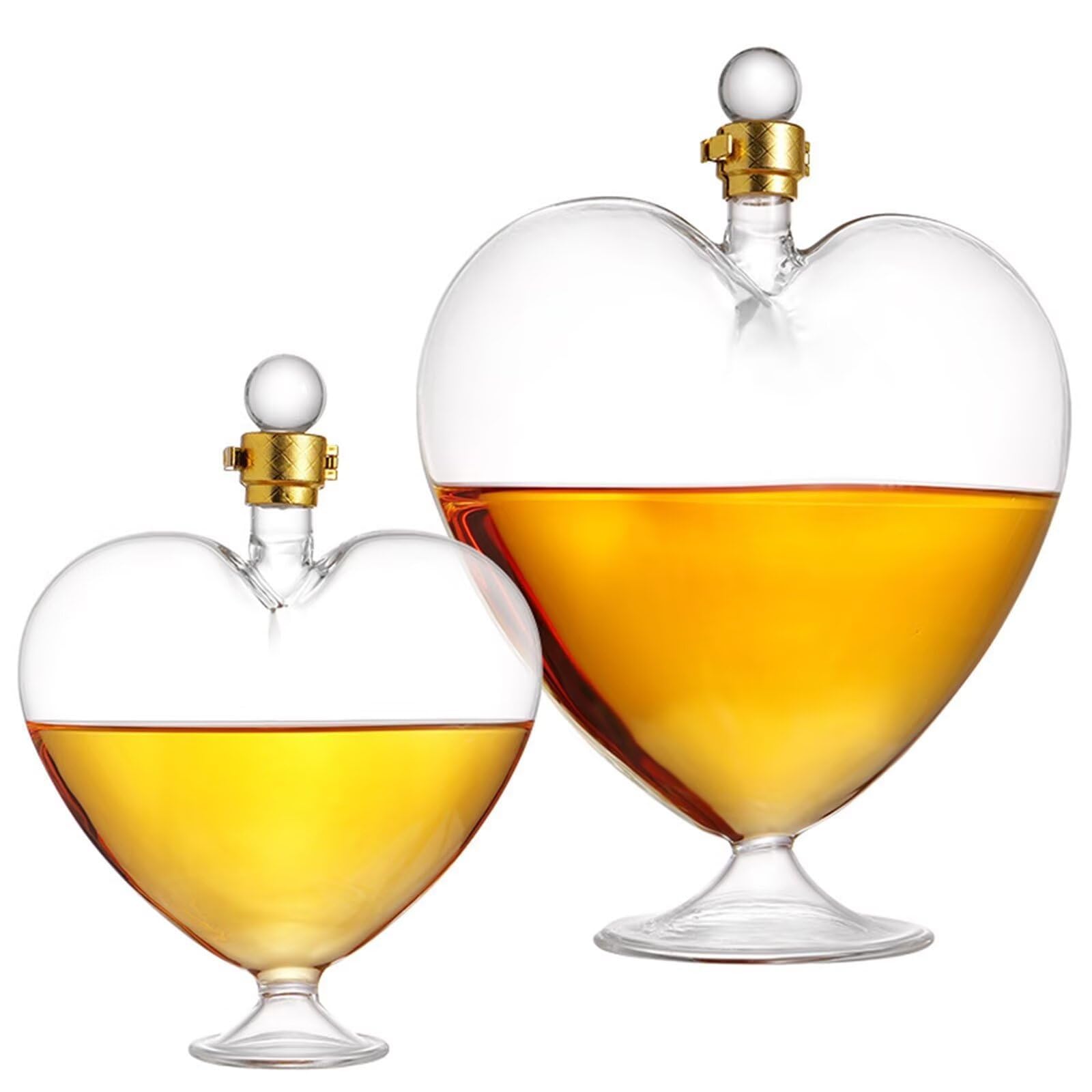 Rzeźba Karafka Whisky, 18 uncji Whisky Karafka Rzeźba W Kształcie Serca, Rzemiosło Z Butelkami Miłości, Emotiva Stacja benzynowa, Specjalny Prezent(Small)