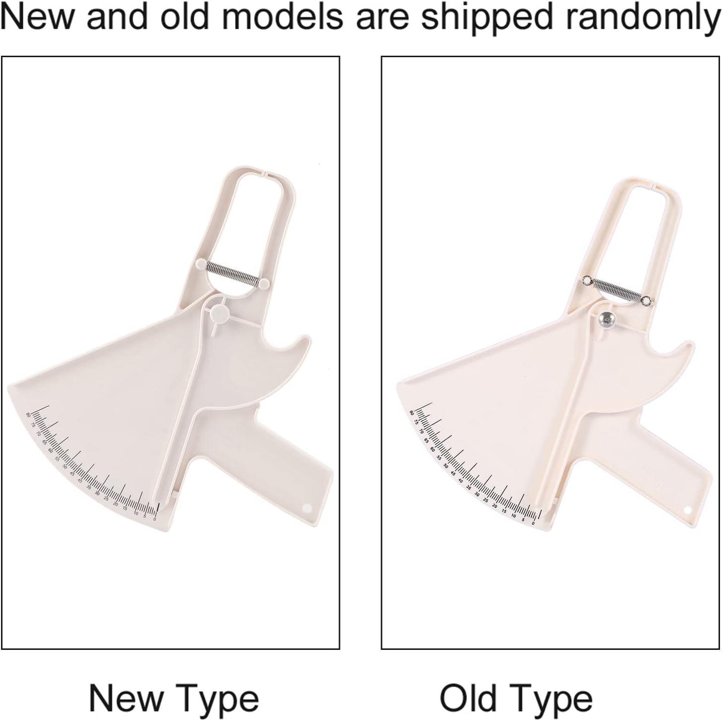 Body Fat Calipers Skinfold Caliper 0-80MM Handheld Fat Measuring Tool for Men Women BMI Tester Slim Body Composition Analyzer Fitness Tracking Device White