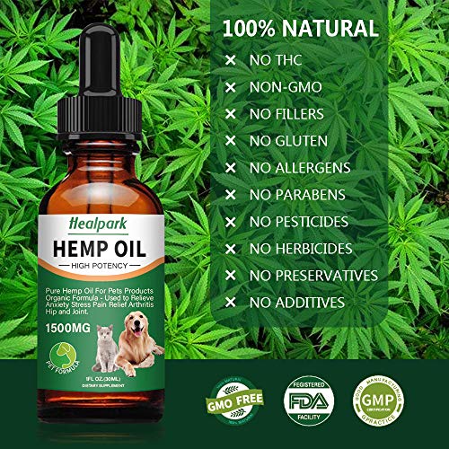 Hemp Oil for Dogs Cats - 4 Pack 1500mg - Separation Anxiety, Joint Pain, Stress Relief, Arthritis, Seizures, Calming Dog… - Image 4