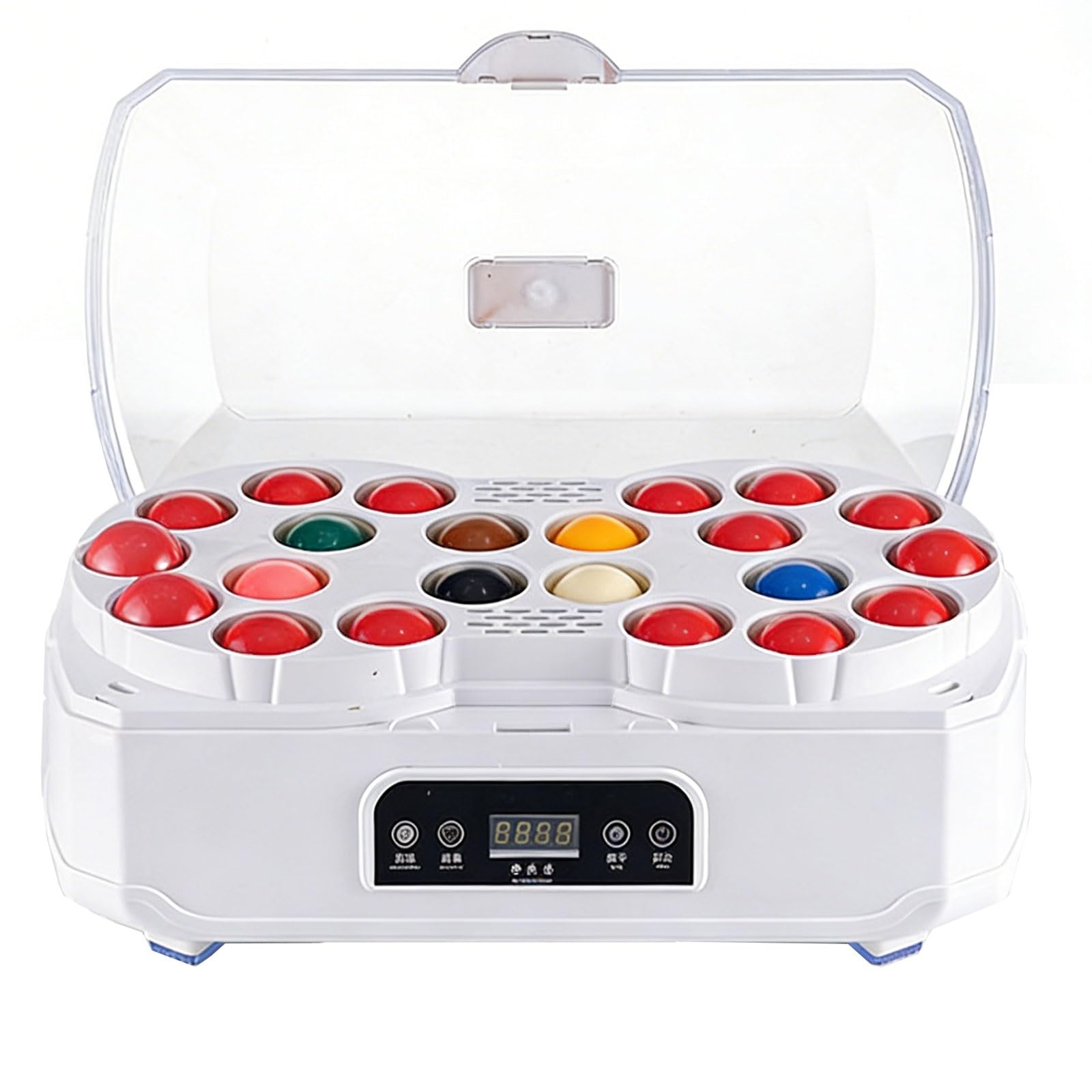 Pulidor y limpiador de bolas de billar con pantalla LCD, máquina de limpieza automática de bolas de piscina con función de secado y ranuras de fieltro de lana