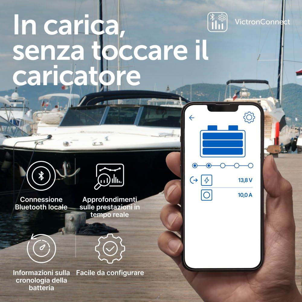 Victron Energy Blue Smart IP65 12-Volt 5 amp 230V, Caricatore Batteria, Bluetooth (CEE 7/17)