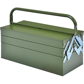 Alice in Miscellaneous Goods Land, Tool Box, 3 Tiers, Double Opening, Steel | Tool Case, Tool Case, Storage Box, Compact, Sli