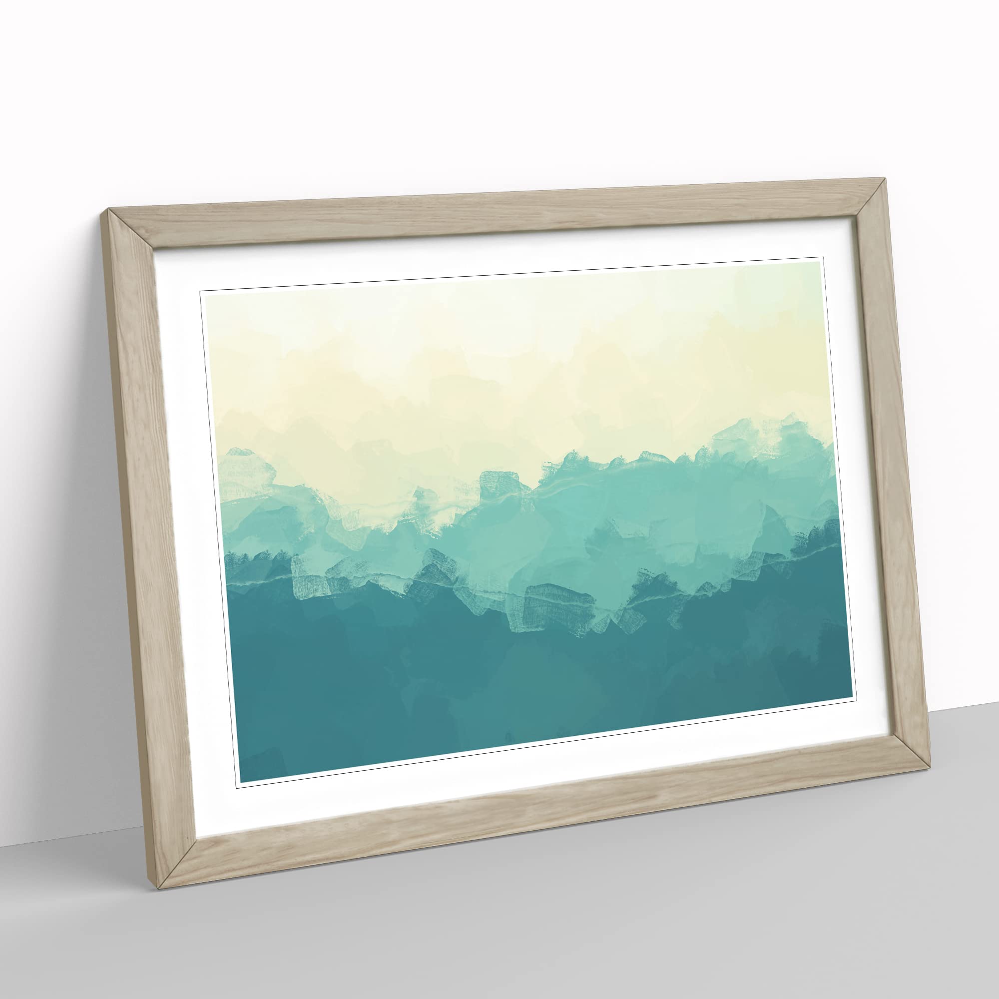 The Great Smokey Mountains In Abstract Modern Art Framed Print, Oak, A3 (46 x 34 cm) - Image 2