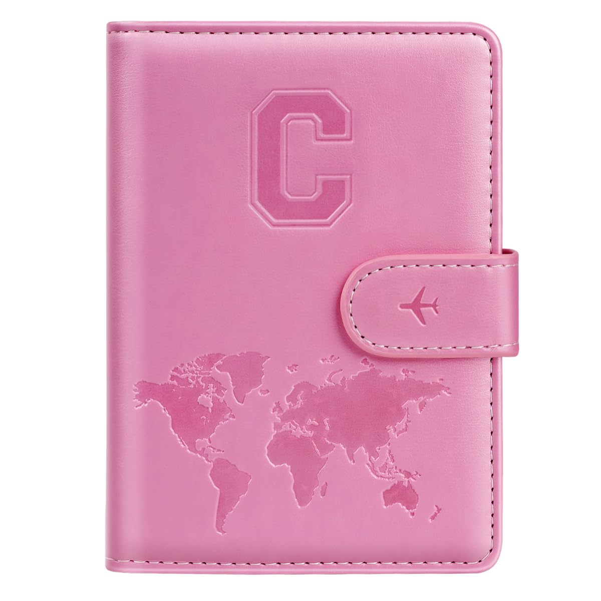 Passport Holder Cover Initail Letter A-Z Travel Wallet Embossed Design RFID Blocking Card Holder Personalized Gift Passport Cover Wallet, Passport
