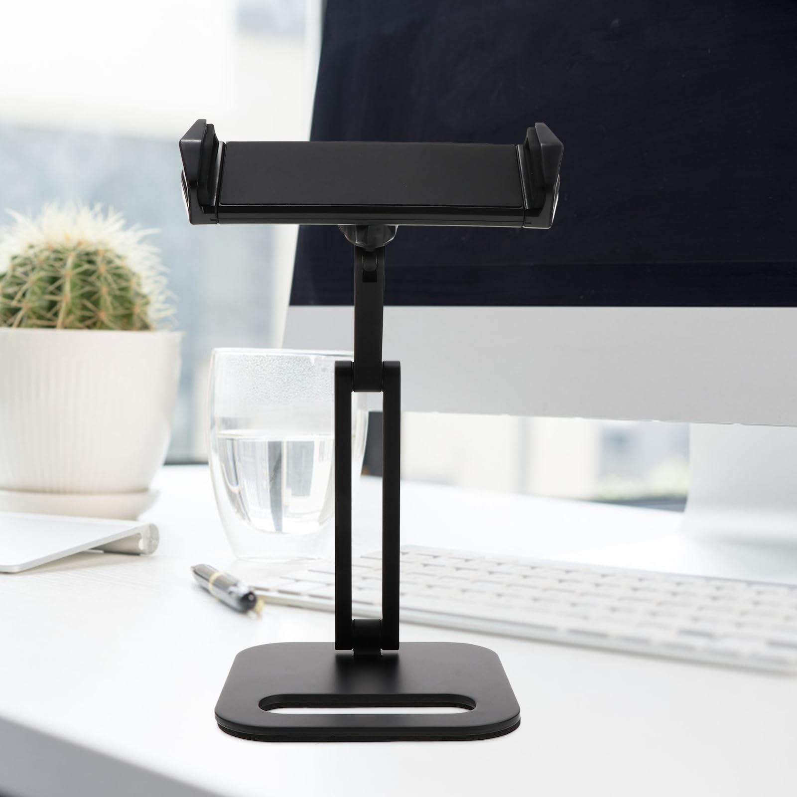 VALICLUD Soporte para Teléfono Móvil y Tablet con Altura y Ángulo Ajustable, Aluminio y TPU, Antideslizante para Transmisiones y Videos