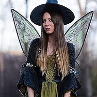 Vista 25 de Alas de hada para adultos, alas de princesa transparentes brillantes, alas de ángel, ideales para disfraz de Halloween, color blanco