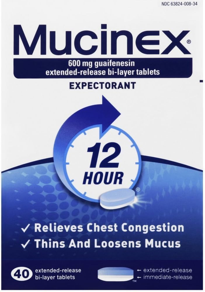 12-Hour Chest Congestion Expectorant Tablets, 40 ct