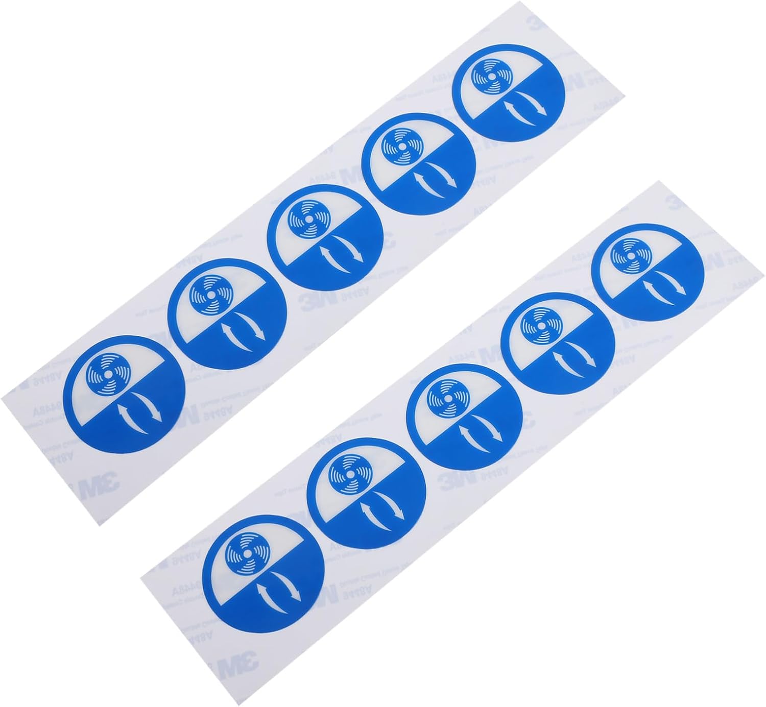 KALLORY 20pcs Equipment Vent Direction Stickers Machine Safety Warning Decals for Practical Use Easy to Apply Vent Indicator Labels