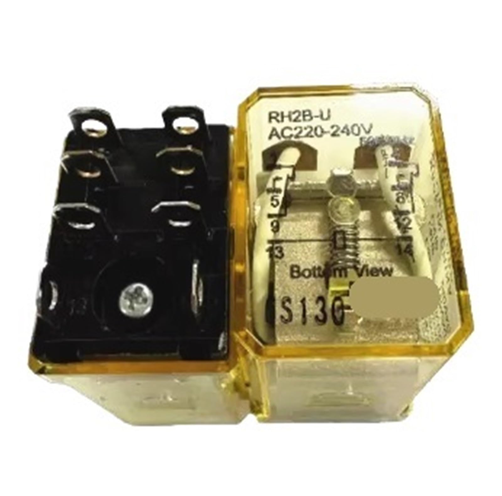 YMUGUEGH 1PCS relay RH2B-ULAC220-240V with light relay 10A 8-pin