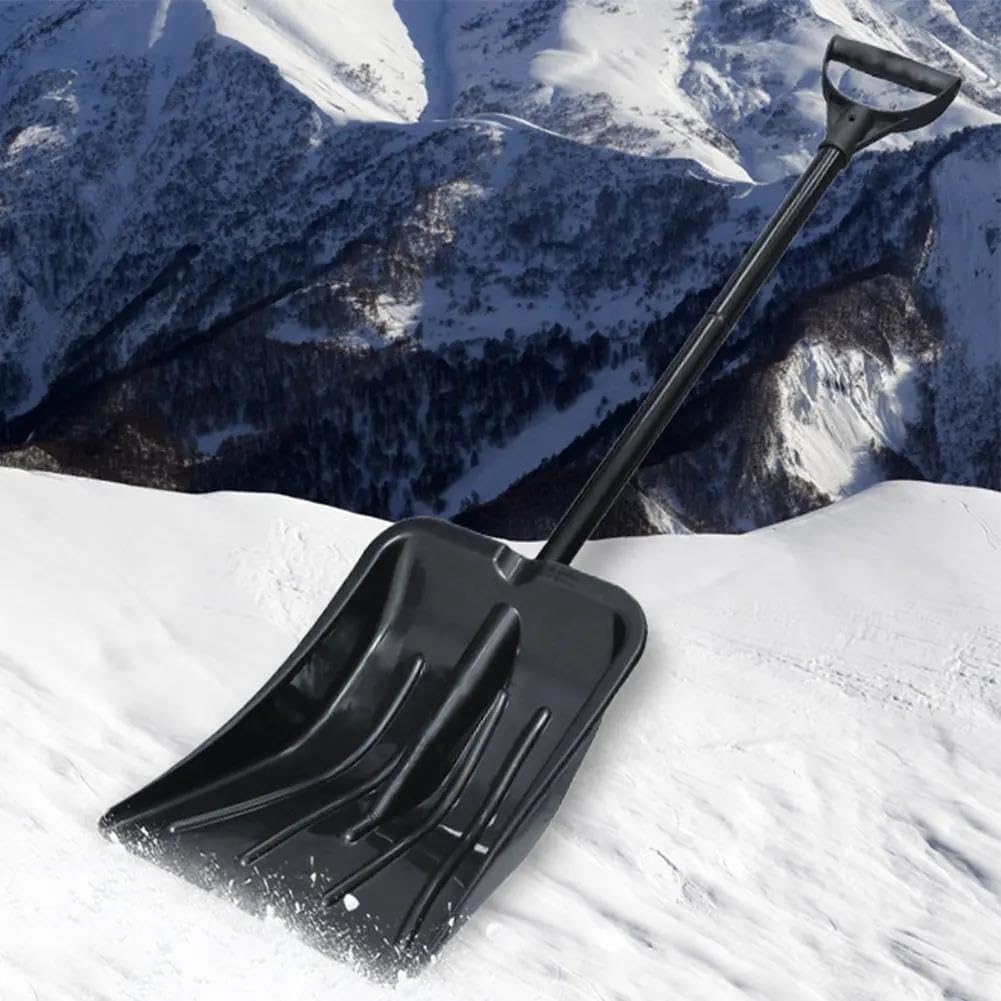 Rascador de Hielo para Coche Pala De Nieve con Mango Quitanieves Pala De Nieve Ligera De Gran Capacidad para Jardín Coche Camping Rascadores de Hielo para Coche