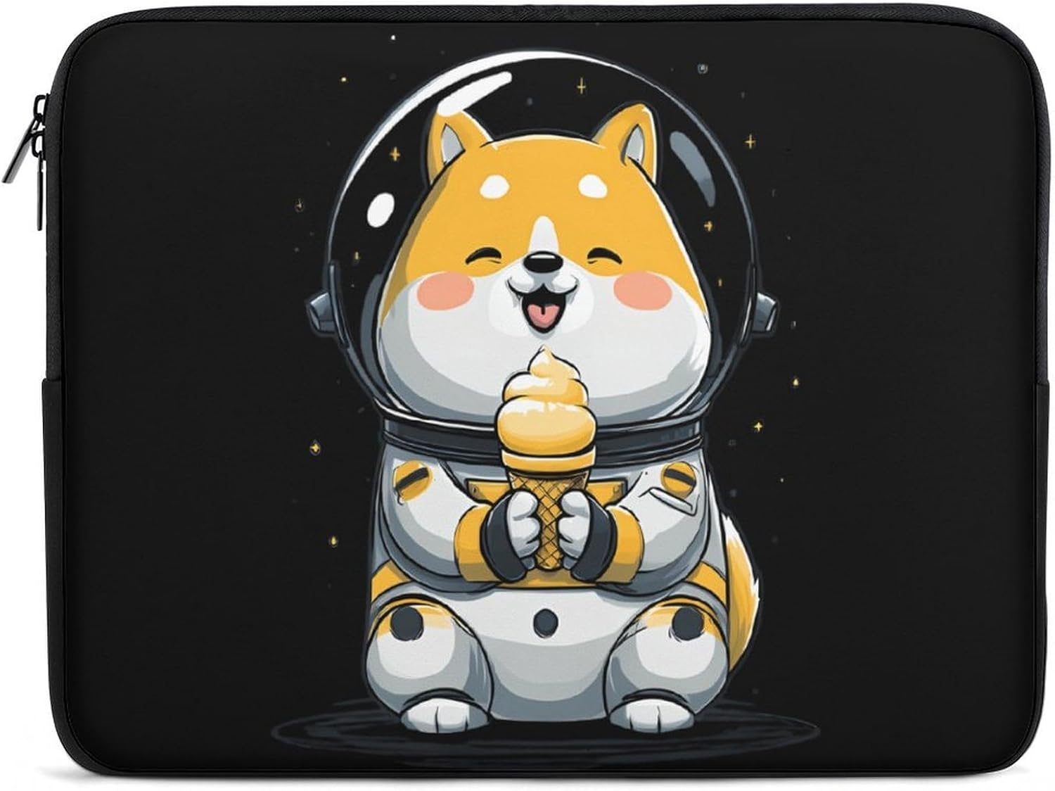 Chubby Spacedog with Icecream1 Funny Laptop Bag Carrying Briefcase Computer Sleeve for Notebook Ultrabook