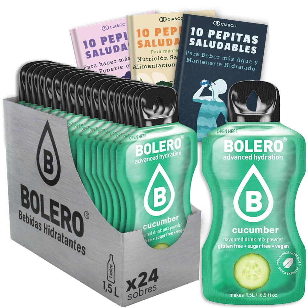 24 x Bebida Bolero COLA Hidratante Sin Azucar (24x9 grs) + 30 Pepitas Saludables para una vida más sana by Cia&Co — view 82