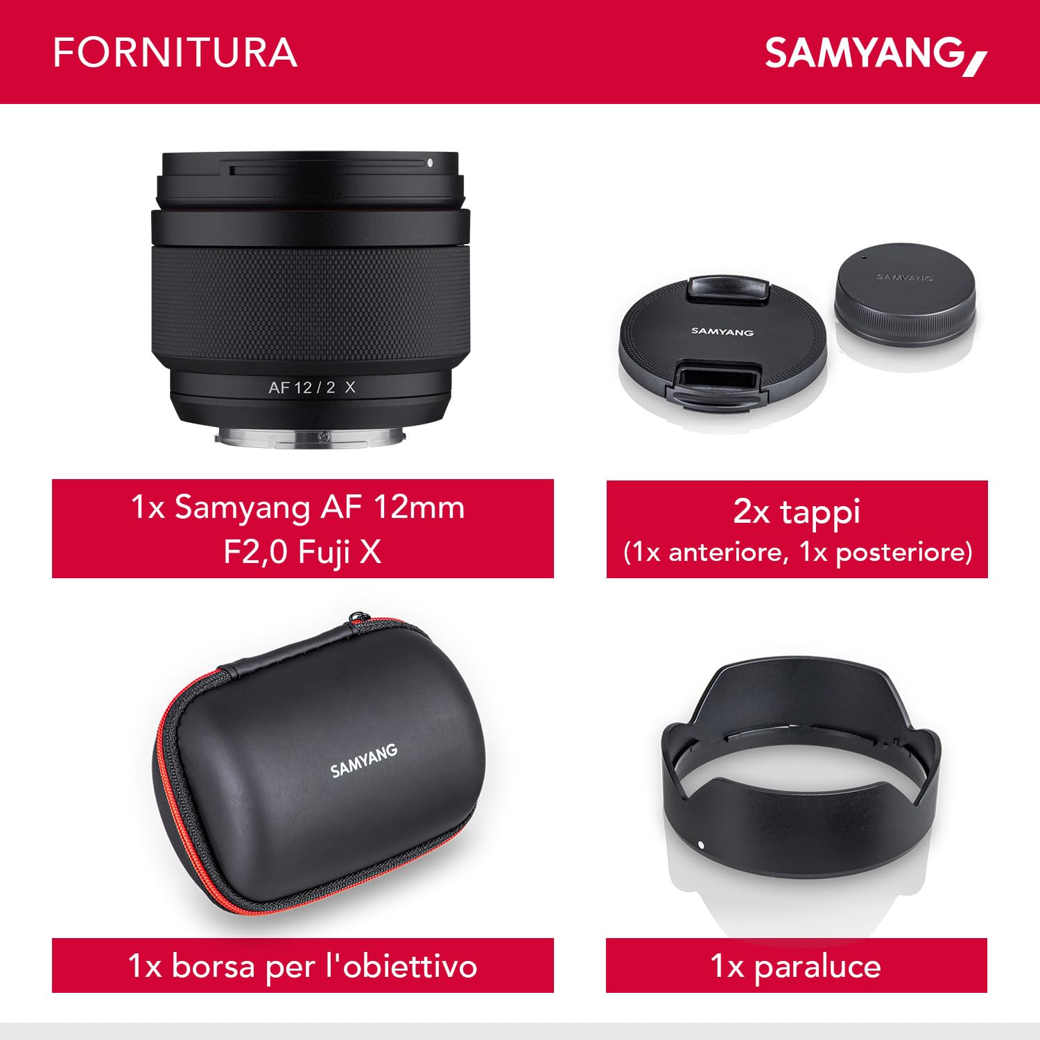 Samyang Af 12Mm F2.0 Fuji X Obiettivo - Messa A Fuoco Automatica Ultra Grandangolare, Lunghezza Focale Fissa Per Fujifilm