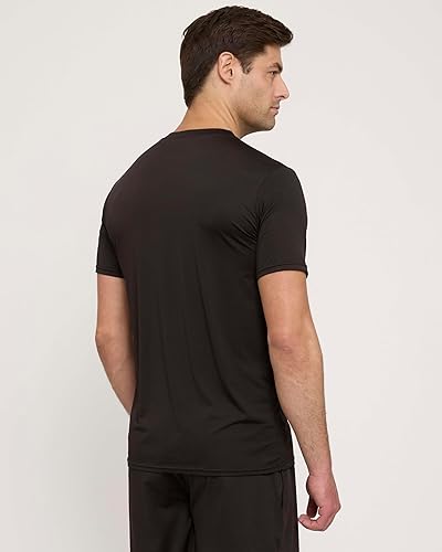 Miniatura 3 de Real Essentials - Paquete de 5 Real Essentials - Camisetas de manga corta para hombre con cuello redondo y de secado rápido, atlética, para correr,