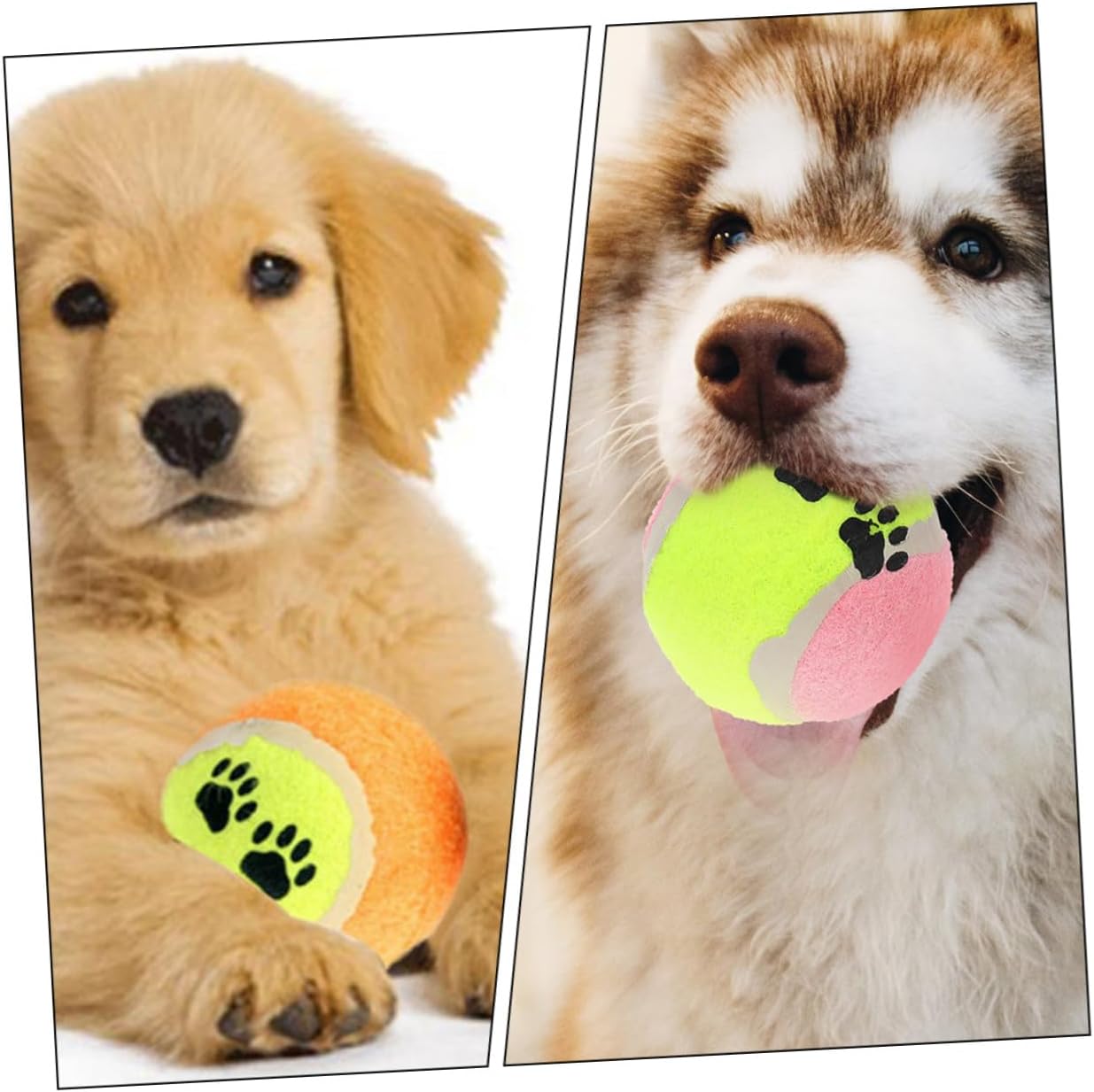 16pcs Dog Tennis Balls Pet Training Balls Soft Plush Surface 7cm Diameter Interactive Fetch for Small Dogs Exercise and Enrichment Random Color