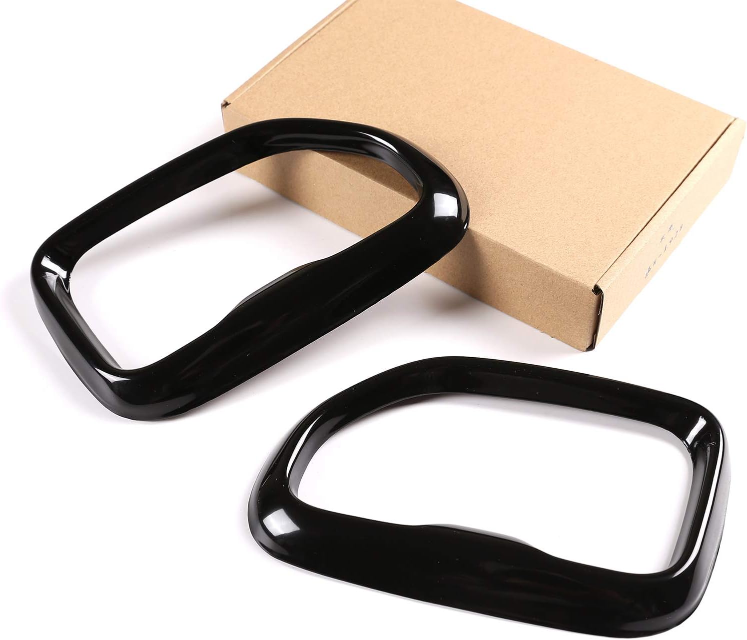 304 Stainless Steel Car Exhaust Tail Pipe Cover Trim 2pcs For BMW X3 G01 2018-2020 Car Accessories (bright black, Style 2)