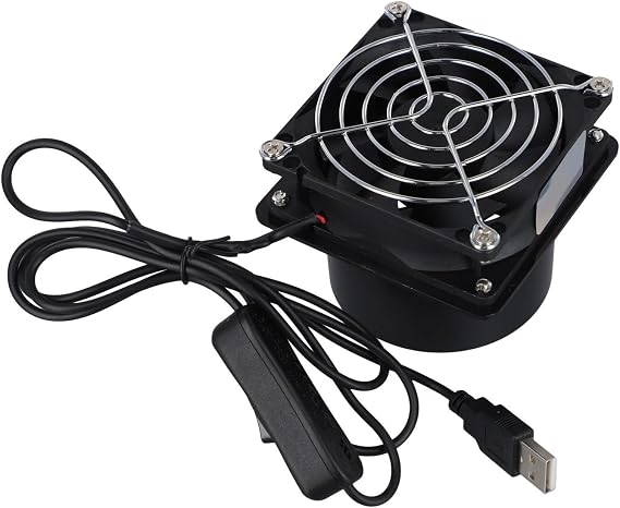 USB Powered Solder Fume Extractor with ESD Protection, 44CFM Exhaust Fan for Electronics Welding, Includes 1m/3m/6m Ducts(only fan)