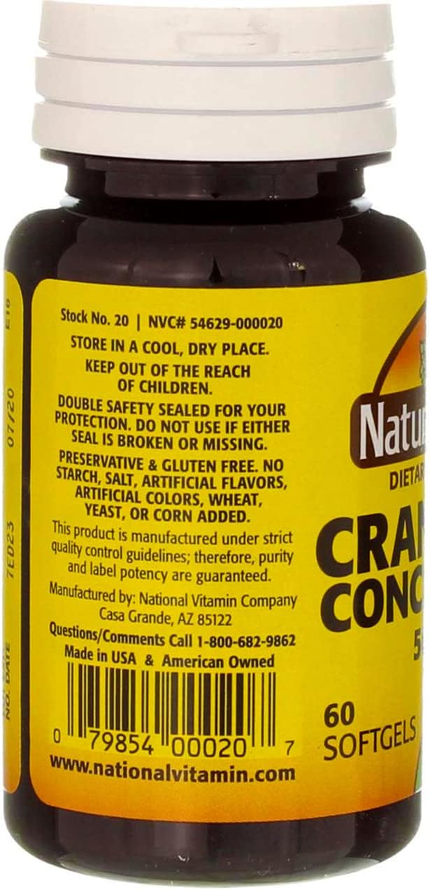 Cranberry Conc 500mg Nat/V 60
