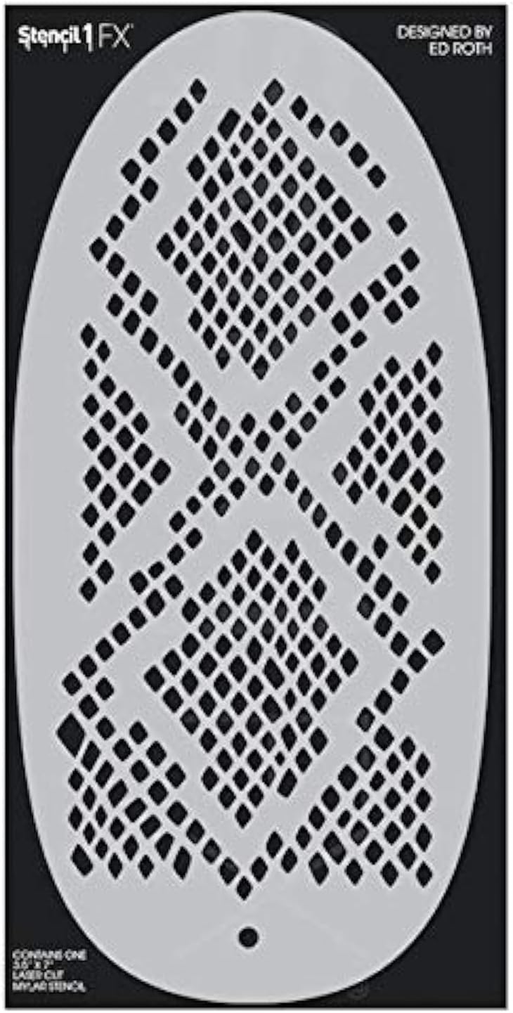 Stencil1FX - Snakeskin Eye Makeup Stencil for Costumes, Dress Up, Halloween, Cosplay, Arts, Face Painting