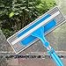 Squeegee Window Cleaner, 2 in 1 Window Cleaning Tool Extension Pole, Telescopic Window Washing Equipment Kit with Bendable Head and 2 Microfiber Pads,for Indoor Outdoor High Glass 1.5 1.8 2.15m (Size