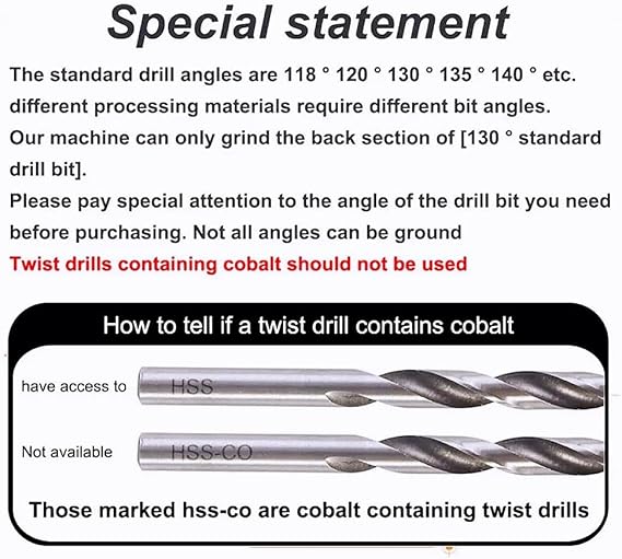 Drill Bit Sharpener, Power Drill Bit Sharpeners for All Bits (1/8-15/32inch), Multipurpose Drill Bit Grinding Sharpener for Twist Bits