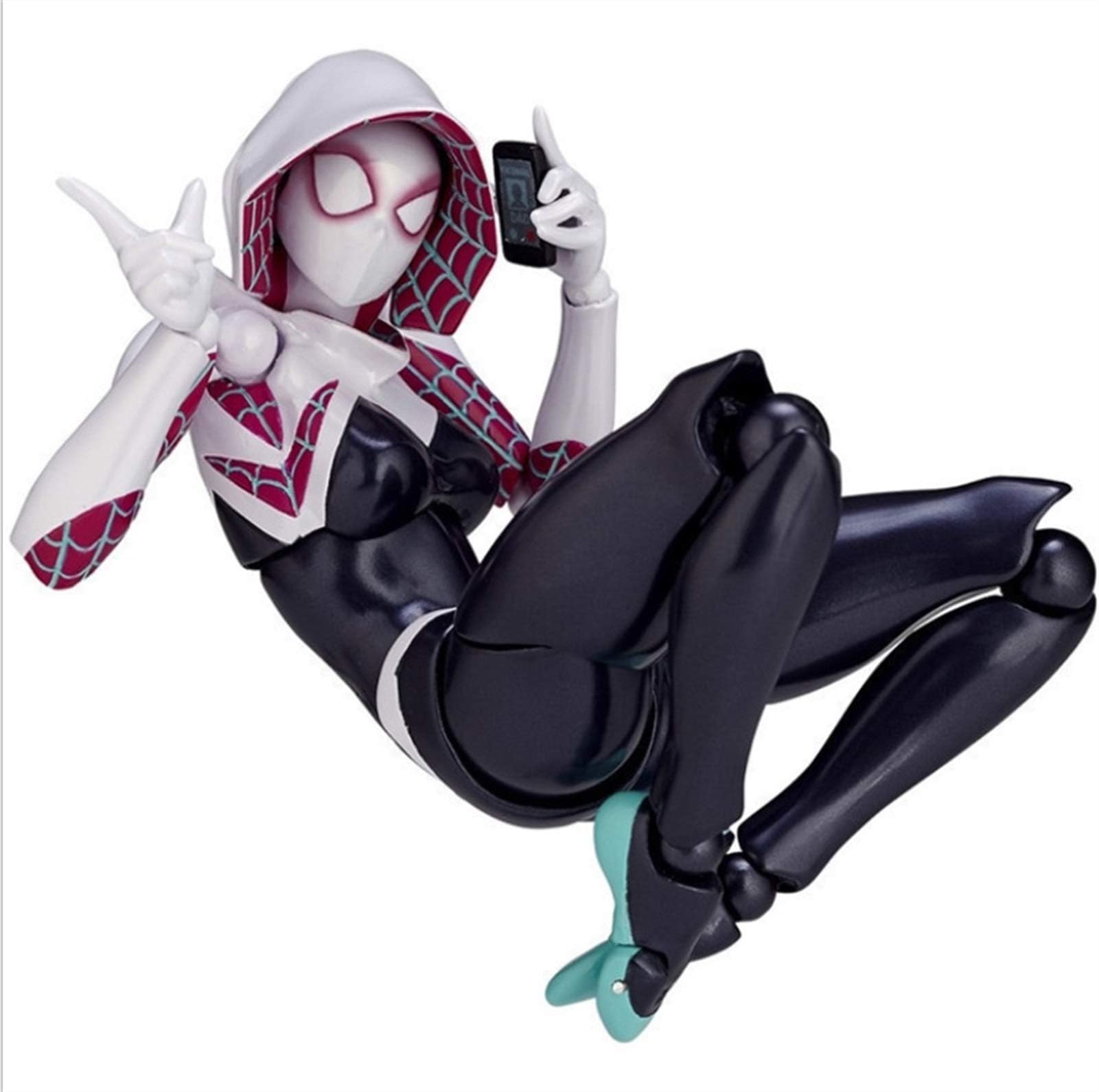 ZEwe Anime Figure The Amazing Spider-Man Gwen Stacy Movable, Face-changing, Collectible