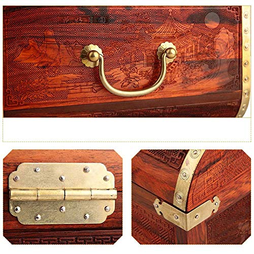 Boîte à bijoux séquoia HMJGDHX : coffret de luxe sécurisé à code pour vos bagues et colliers - 4