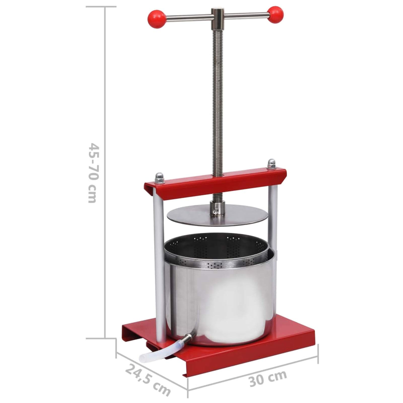 Mobili Torchio per Frutta e Vino in Aiaio Inox 6 L, Mobili per Casa Interno Esterno Soggiorno Camera da Letto Decorazione da Mobili Camera