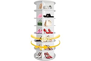 7 Tier Rotating Shoe Rack: 360° Storage Solution for Footwear