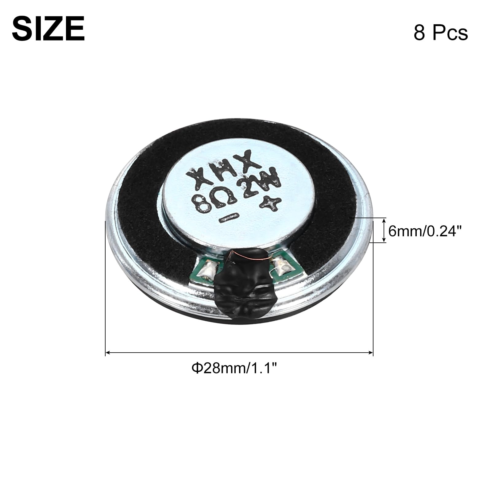 QUARKZMAN 8 sztuk 2 W 8 Ohm małe głośniki metalowa okrągła metalowa obudowa wewnętrzny magnetyczny głośnik mini DVD EVD przenośny multimedialny samochód reklamowy