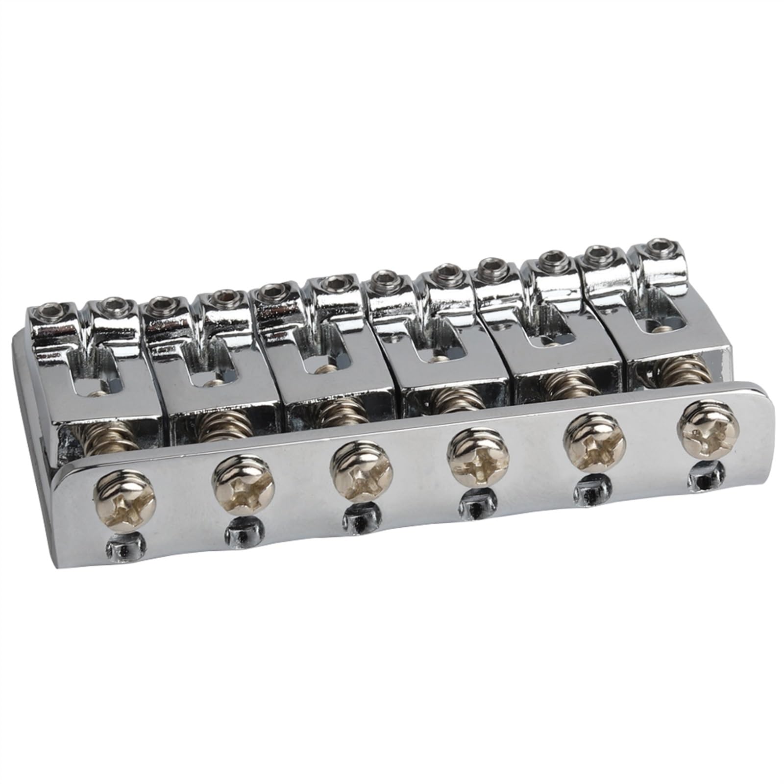 Juego De Puente Para Guitarra Eléctrica Puente De Montura Rígida Fija De Metal, Pieza Trasera De Guitarra De Carga Superior (Color : Silver)