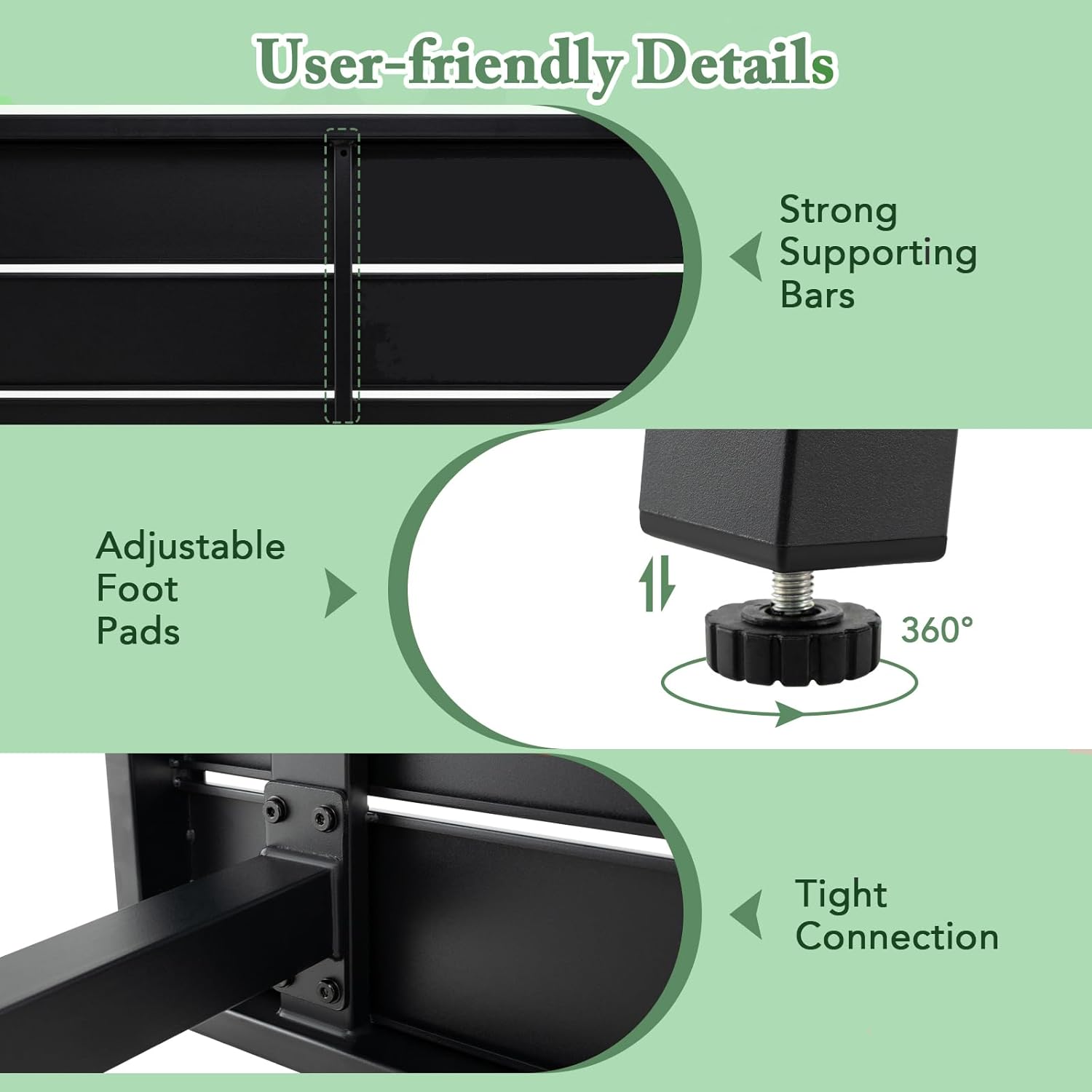 COSTWAY 36" Outdoor Bar Table, Rectangular High Pub Table with Adjustable Foot Pads, Patio Counter Height Dining Table for Balcony, Backyard, Indoor, Black