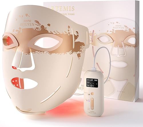 RENPHO 4D Red Light Therapy Mask for Face 2026, Birthday Gifts for Women Mom Wife, 324 LEDs Full Face Coverage & 3 Light Modes, Cordless LED Red Light Therapy Face Mask for Home Use & Travel