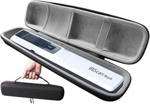 FitSand Funda rígida compatible con escáner de color portátil inalámbrico IRIScan Book 3 de 900 dpi