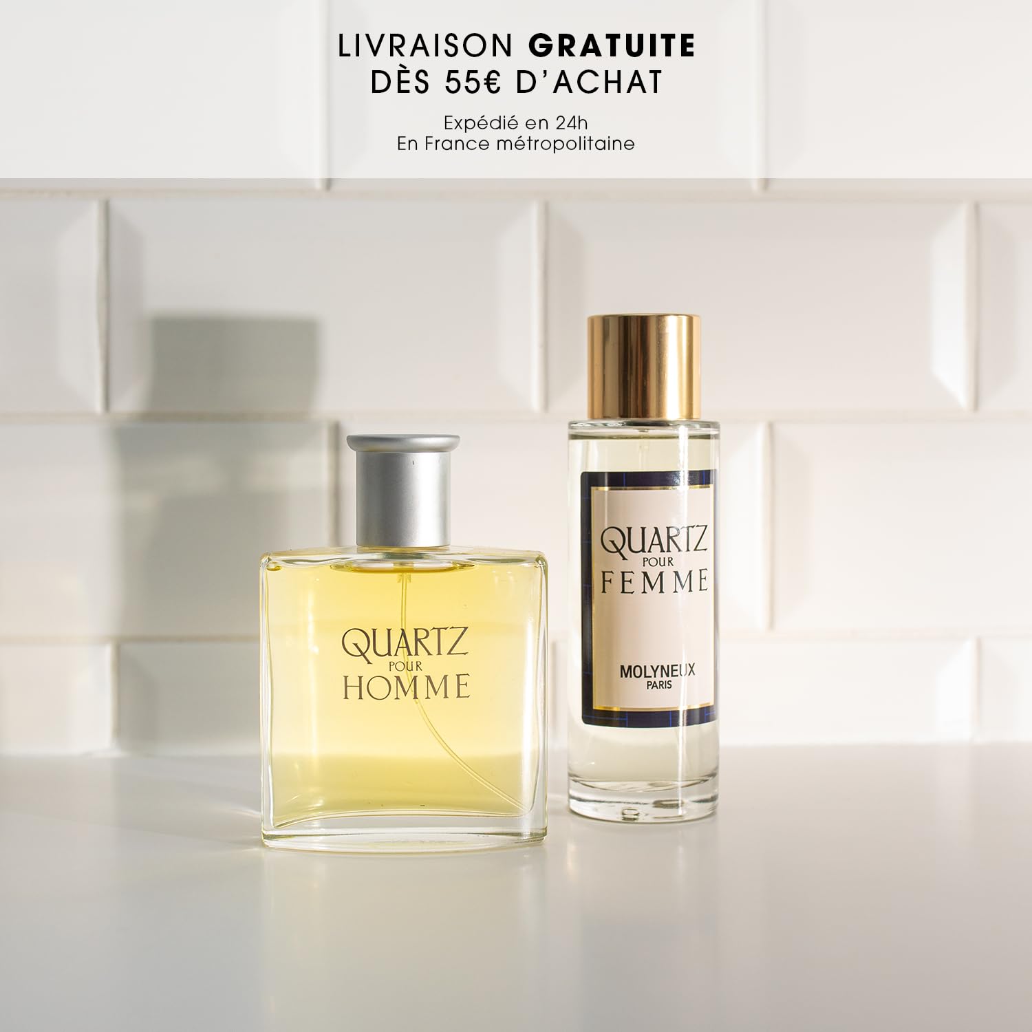 MOLYNEUX Eau de parfum femme, Quartz Blossom, douce et tendance, made in France, 100ml