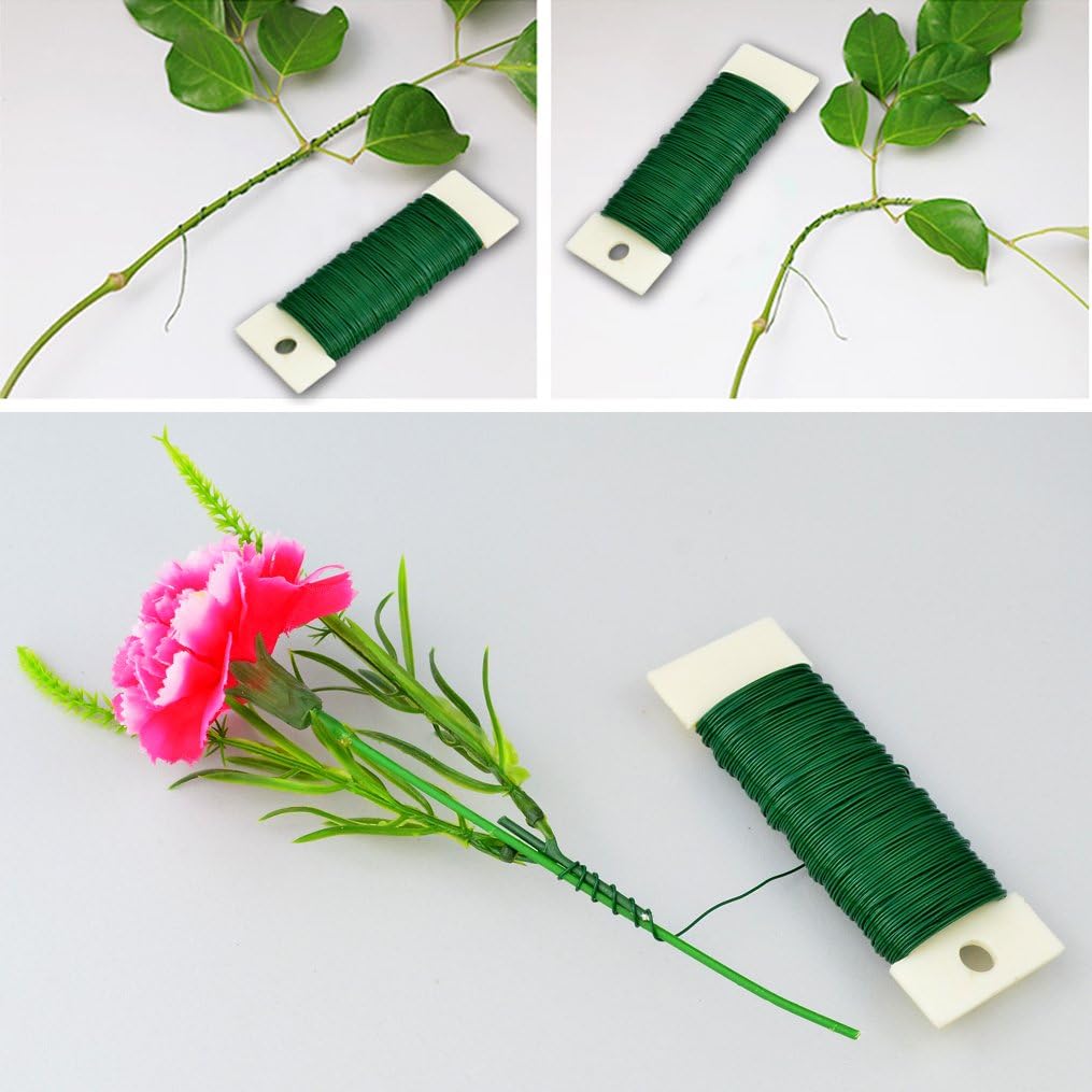 Bantoye 6 Pcs Floral Arrangement Tool Kit, 4.7" Wire Cutter, 3 Rolls Floriculture Paper Tapes 26 Gauge Floral Wire & 14 Inch Floral Stem Wire for Bouquet Stem Wrap Florist