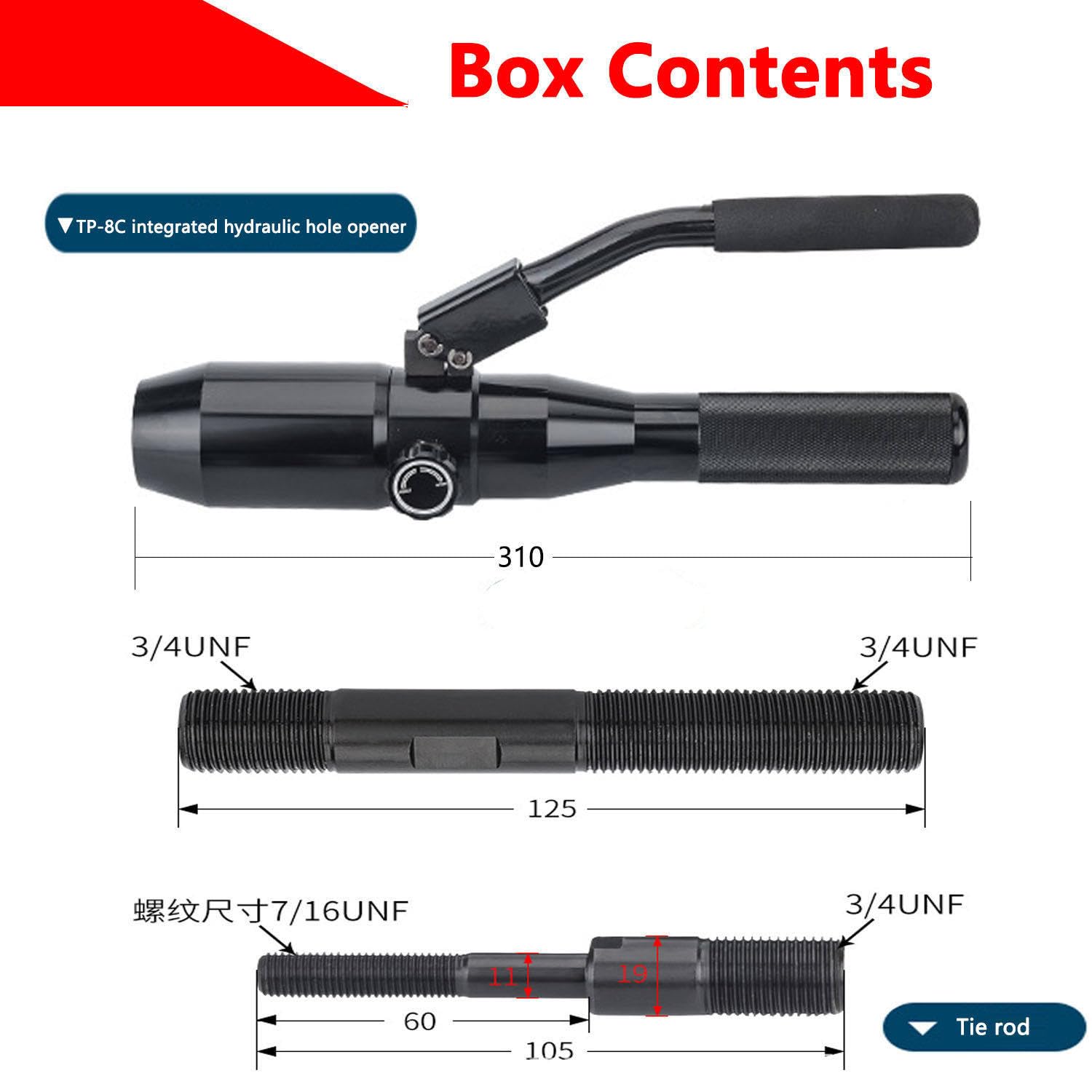 Kit di Perforazione Idraulica Manuale,Punzonatrice per Lamiera,Perforatrice Idraulica da 16.5~60.8 Mm,Punzonatrice per Lamiera con 6 Matrici Utensili