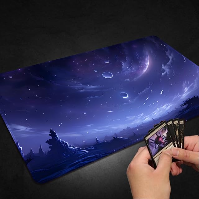 Foto 5 de 5 de Malqiqi Tapete de juego para MTG, con bolsas de almacenamiento gratis, tapete de juego de 24 x 14 pulgadas