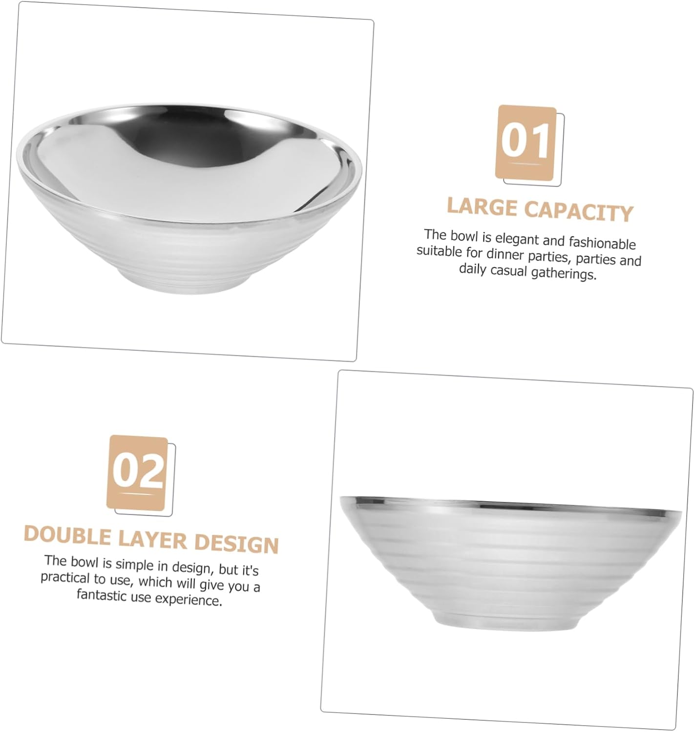 SOLUSTRE Kitchen Ramen Bowl Double Serving Bowl for Noodles Salad and More for Home Dining and Casual Gatherings