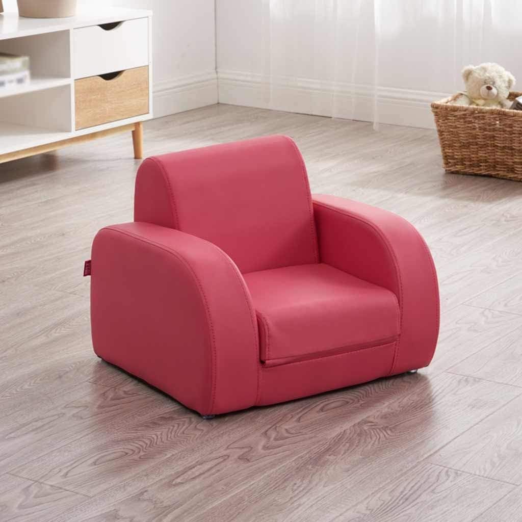 Couch Small Sofa Seats in The Bedrooms for Boys and Girls Nursery Three-Purpose Backrest Armchair Suitable for Under 4 Years Old Load-Bearing 50kg (Color : Verde Size: 404550cm) (Rose Red 40*45*50c