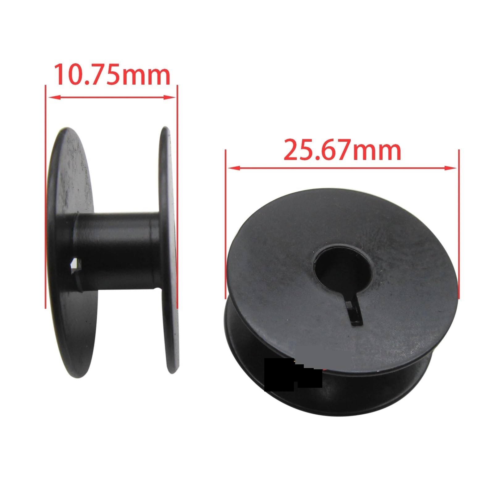 Szpulki do maszyn do szycia 50/100 szt. Czarne metalowe szpulki do maszyny szycia dla większości akcesoriów dostępnych na rynku(50PCS)