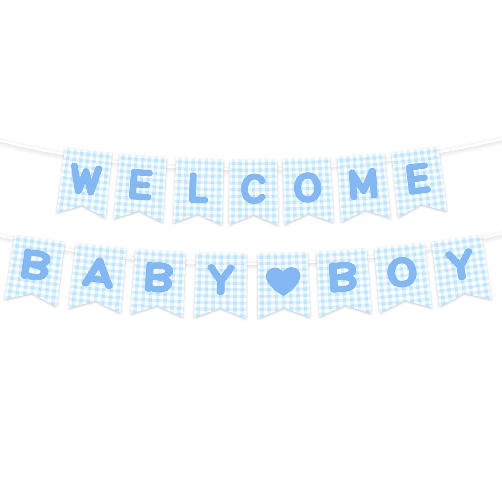 2pcs Welcome Baby Boy Banner
