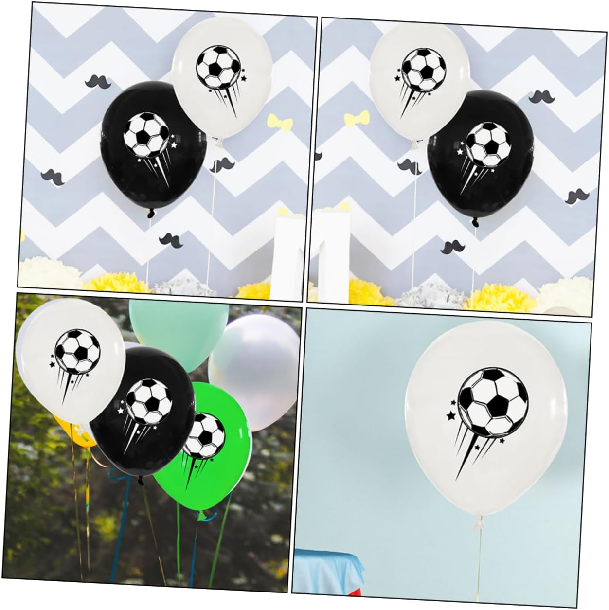HANABASS 30PCS 12 Football Theme Balloons Football Printed Latex Balloons for Birthday Parties Decor for Celebrations and Gatherings